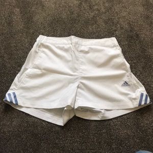 Adidas Tennis shorts- white and purple/blue